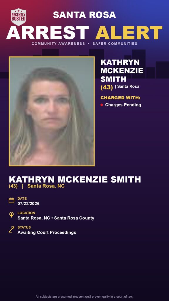 Booking photo of Kathryn Mckenzie Smith