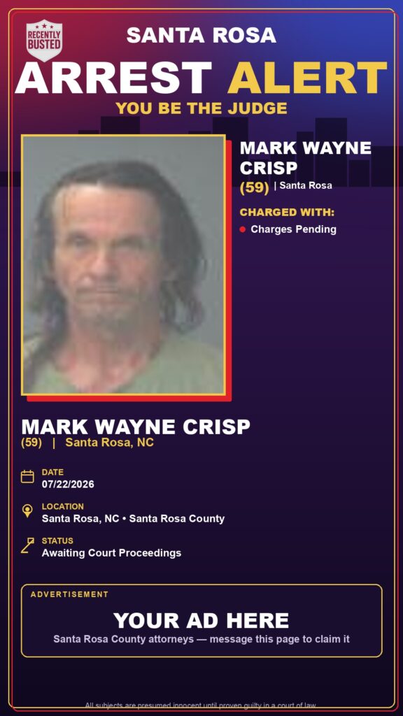 Booking photo of Mark Wayne Crisp
