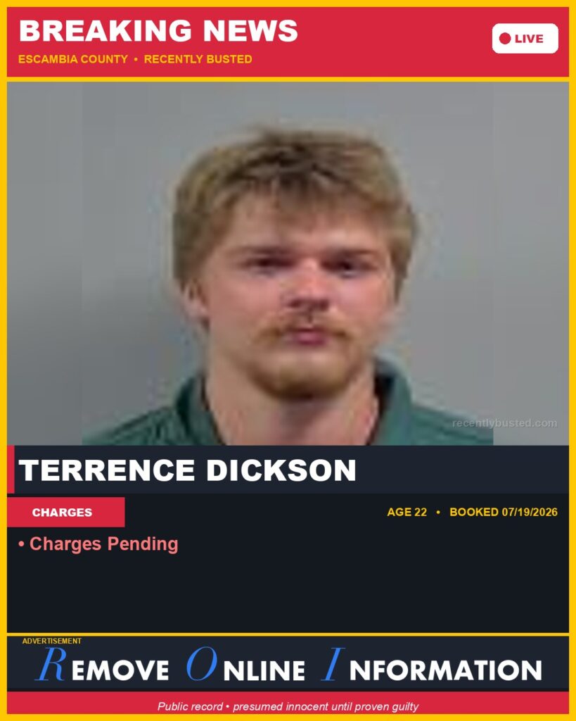 Booking photo of Terrence Dickson