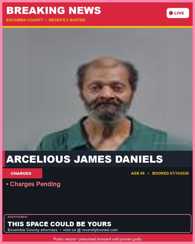 Booking photo of Arcelious James Daniels