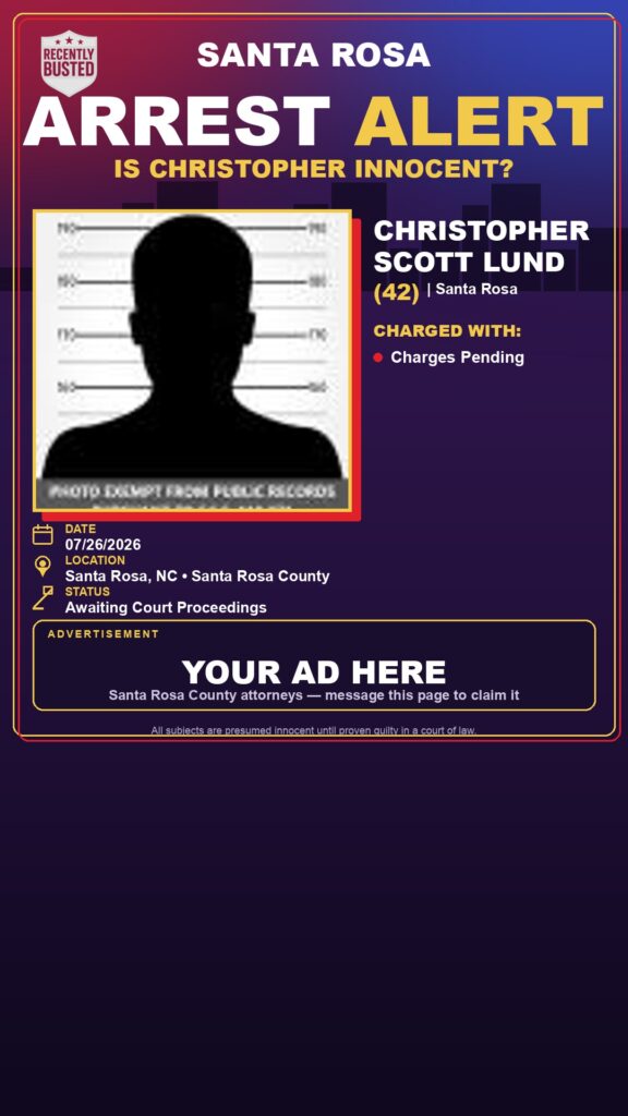 Booking photo of Christopher Scott Lund