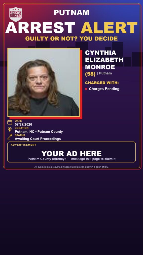 Booking photo of Cynthia Elizabeth Monroe