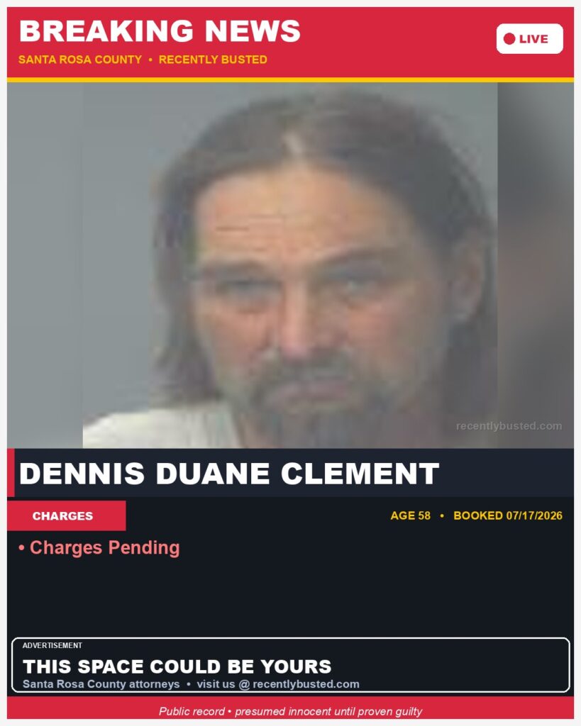 Booking photo of Dennis Duane Clement