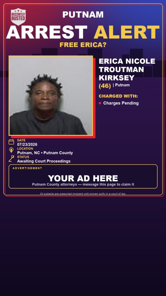 Booking photo of Erica Nicole Troutman Kirksey