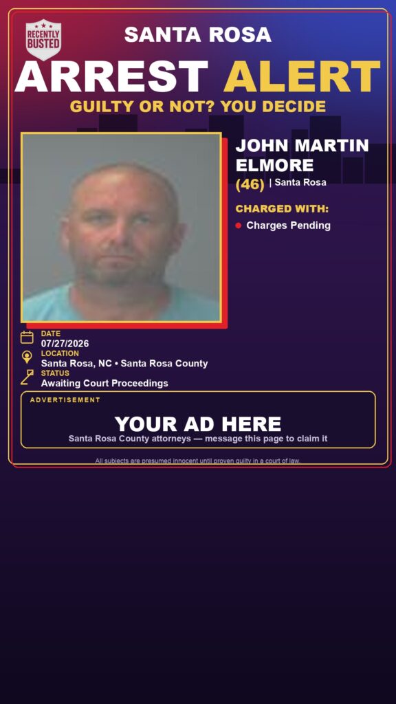 Booking photo of John Martin Elmore
