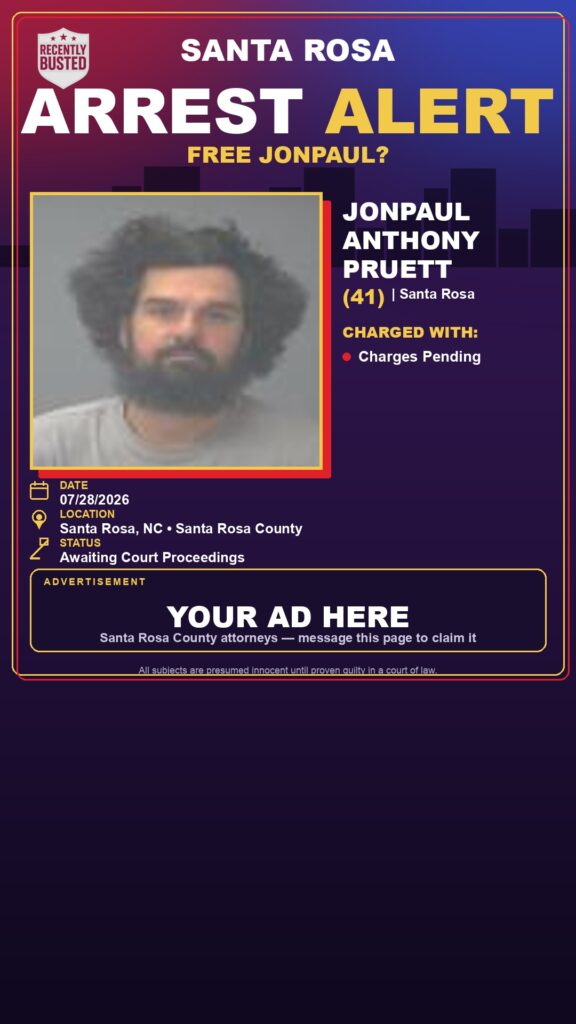 Booking photo of Jonpaul Anthony Pruett