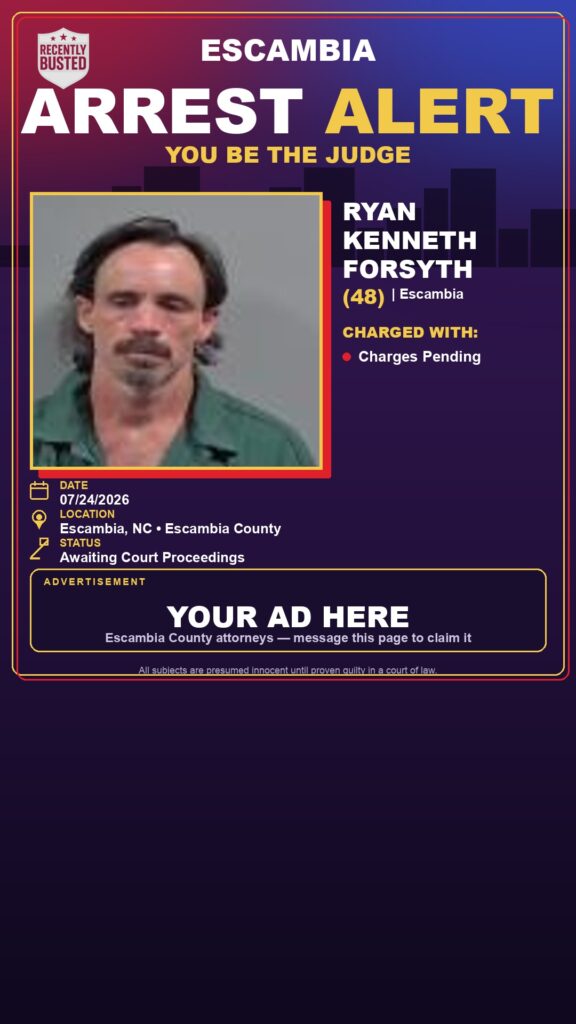 Booking photo of Ryan Kenneth Forsyth