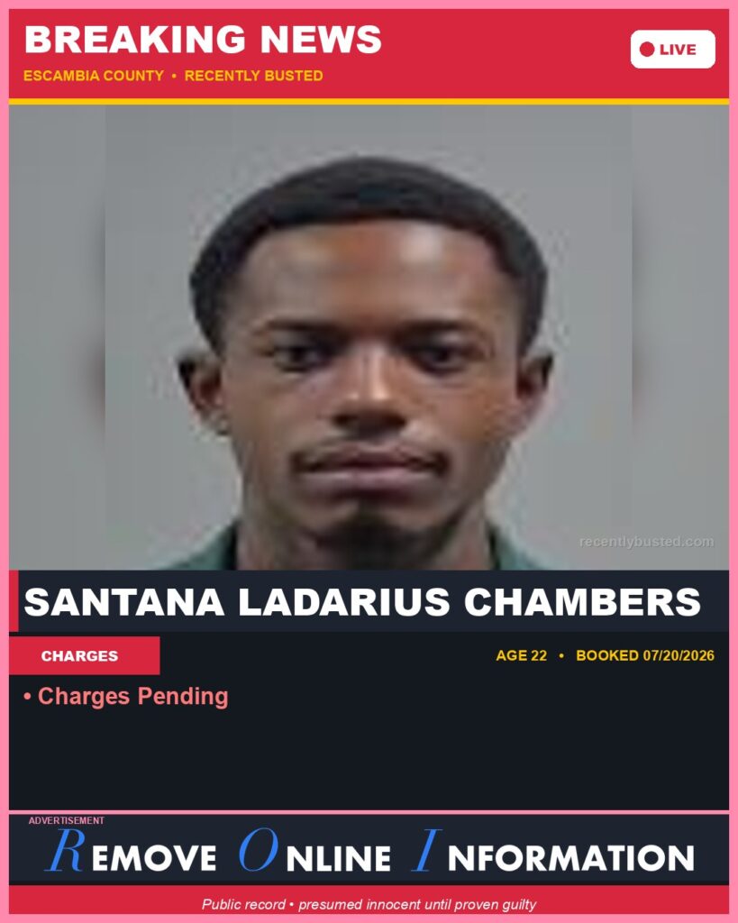 Booking photo of Santana Ladarius Chambers