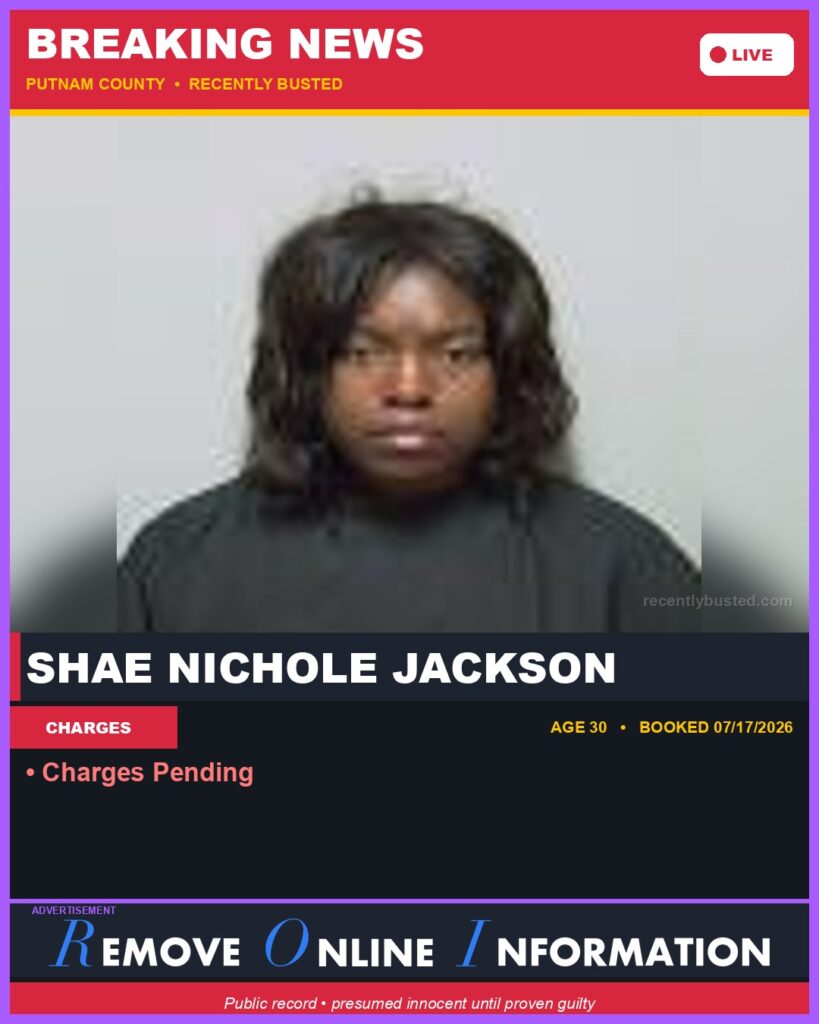 Booking photo of Shae Nichole Jackson