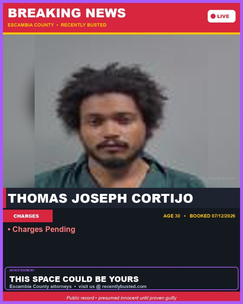 Booking photo of Thomas Joseph Cortijo