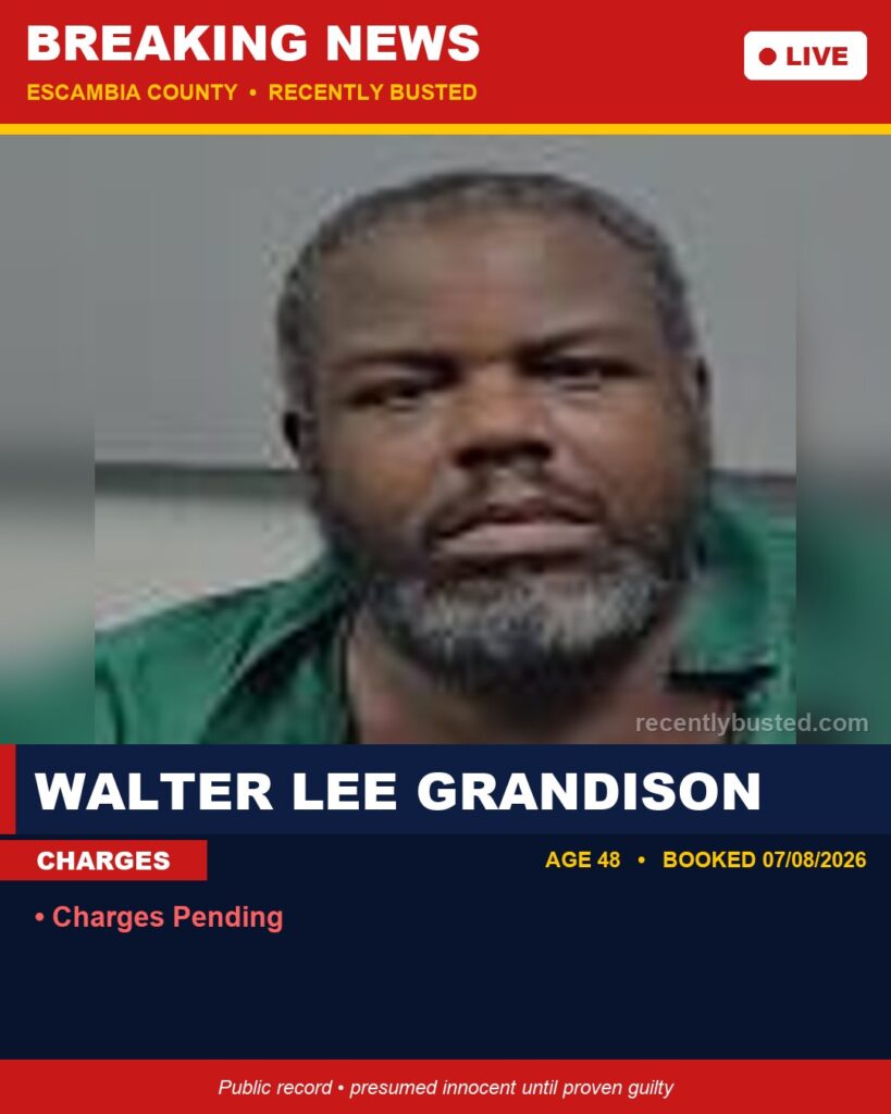 Booking photo of Walter Lee Grandison