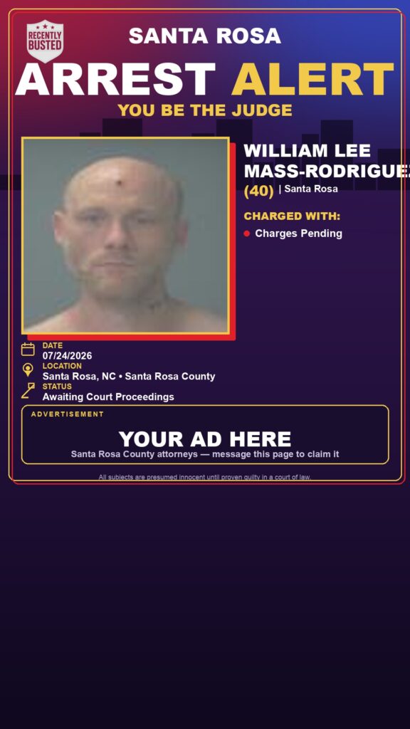 Booking photo of William Lee Mass-Rodriguez