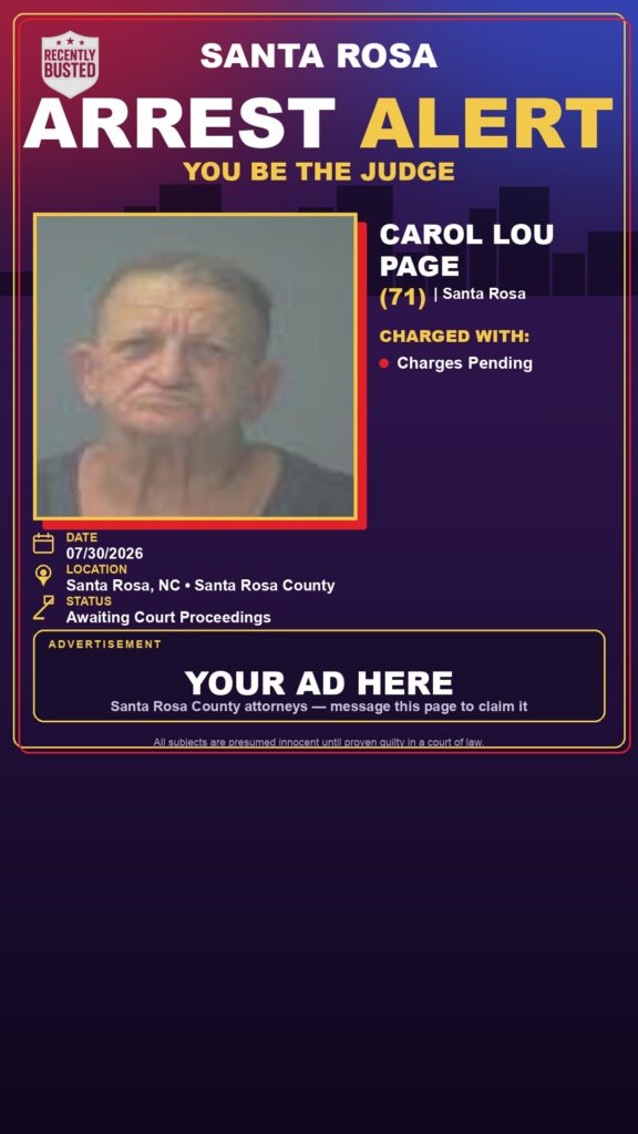 Booking photo of Carol Lou Page