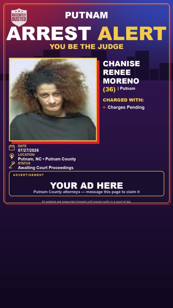 Booking photo of Chanise Renee Moreno