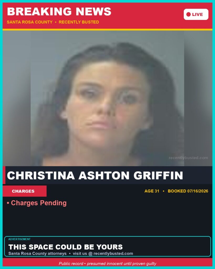 Booking photo of Christina Ashton Griffin
