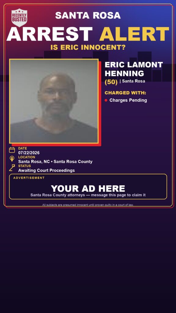 Booking photo of Eric Lamont Henning