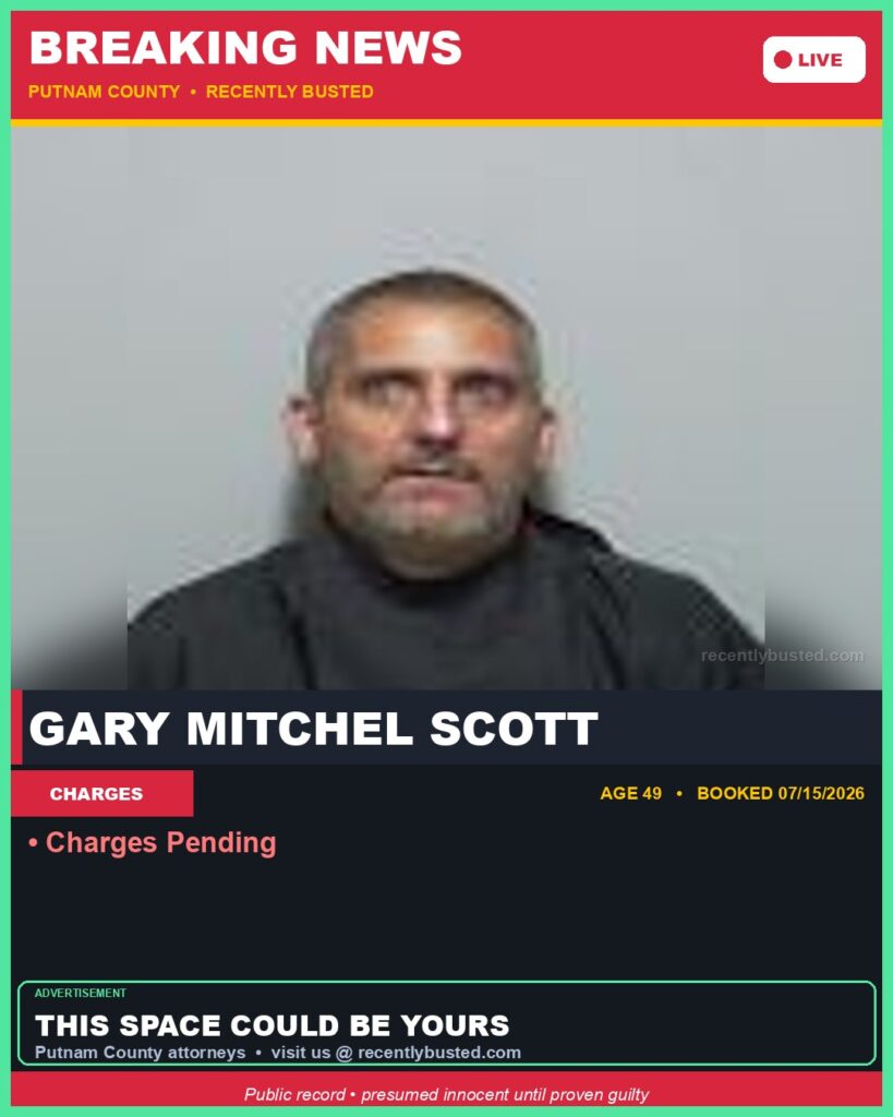 Booking photo of Gary Mitchel Scott