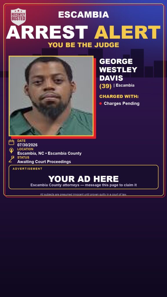 Arrest report - George Westley Davis