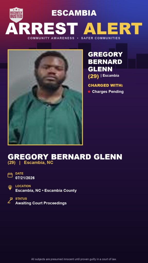 Booking photo of Gregory Bernard Glenn