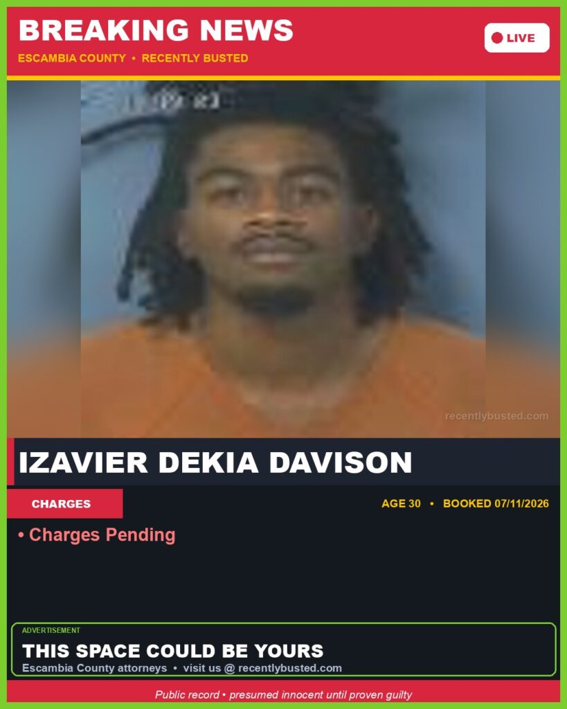 Booking photo of Izavier Dekia Davison