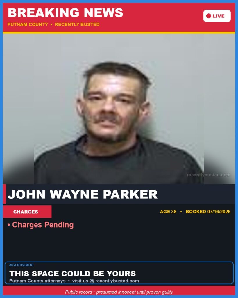 Booking photo of John Wayne Parker