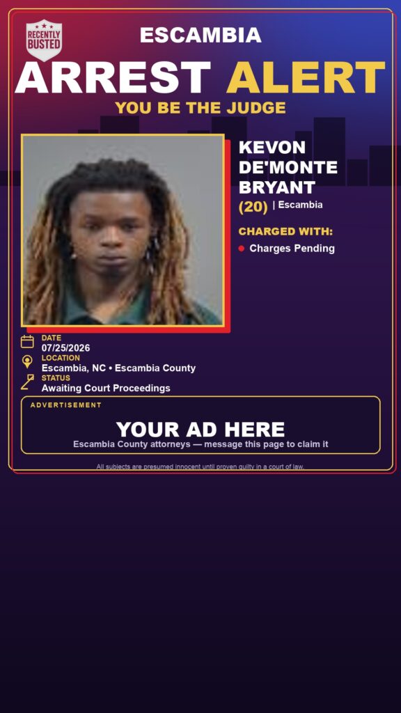 Booking photo of Kevon De'Monte Bryant