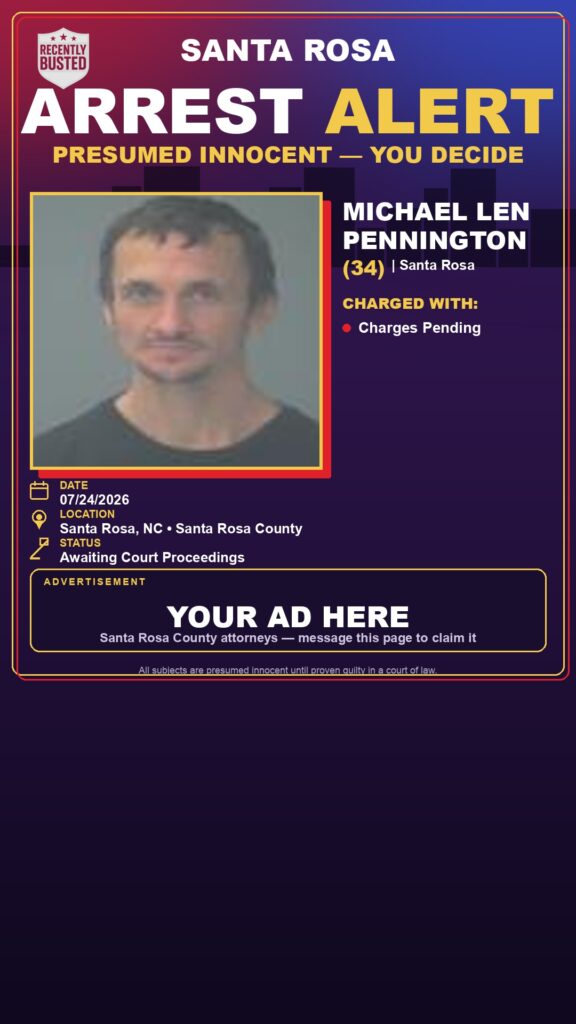 Booking photo of Michael Len Pennington