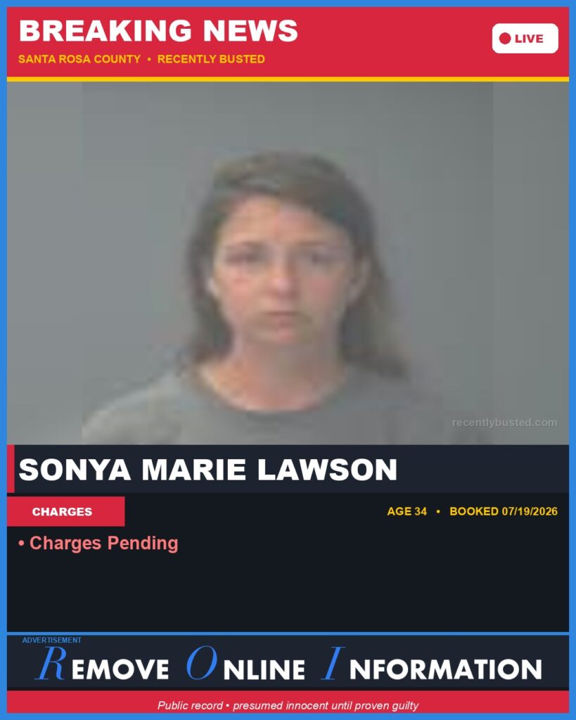 Booking photo of Sonya Marie Lawson