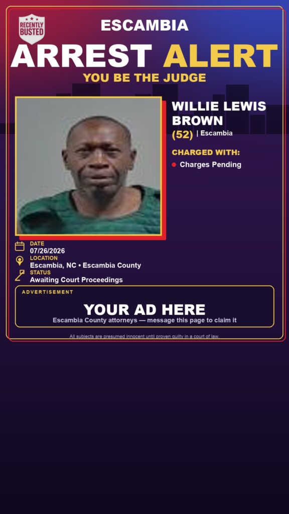 Booking photo of Willie Lewis Brown