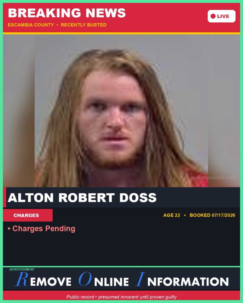 Booking photo of Alton Robert Doss