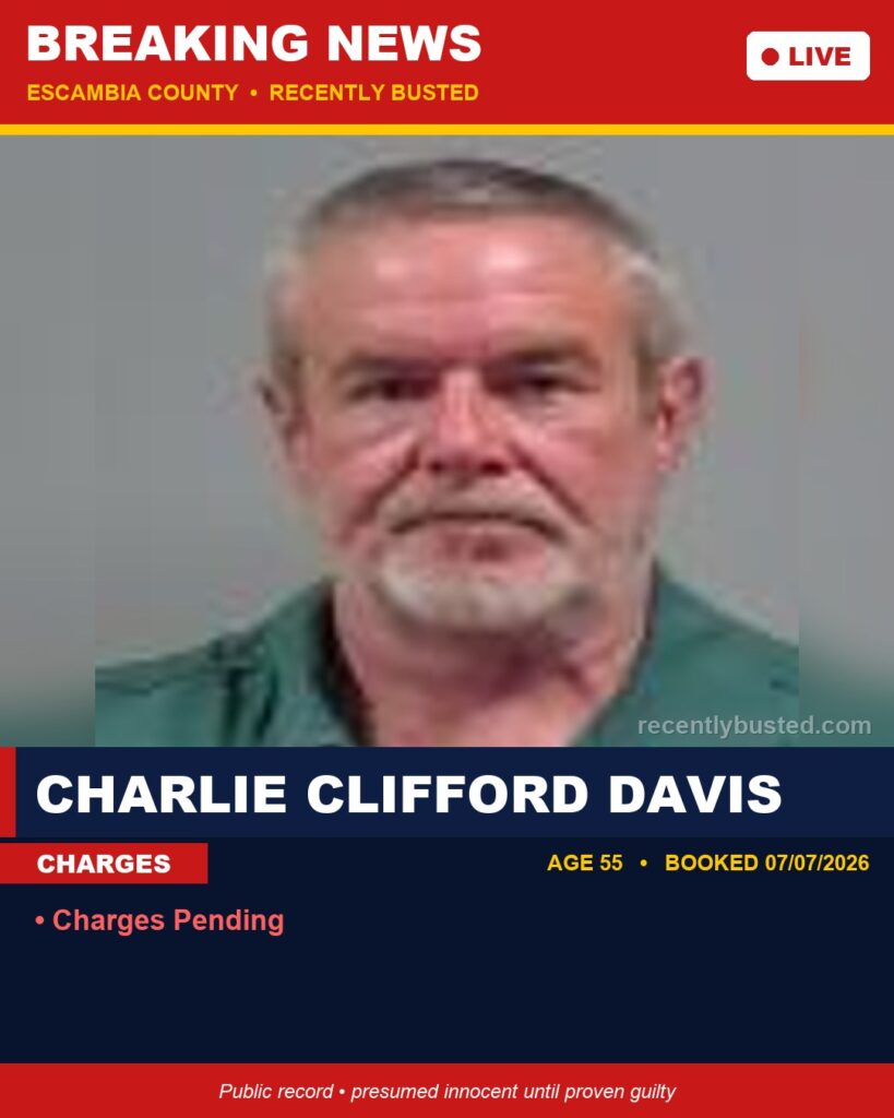 Booking photo of Charlie Clifford Davis