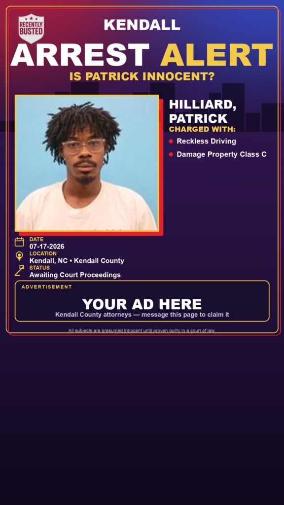 Booking photo of Hilliard, Patrick