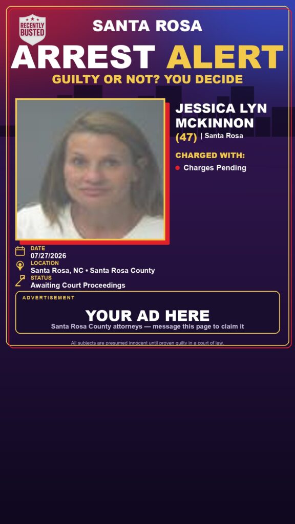 Booking photo of Jessica Lyn Mckinnon