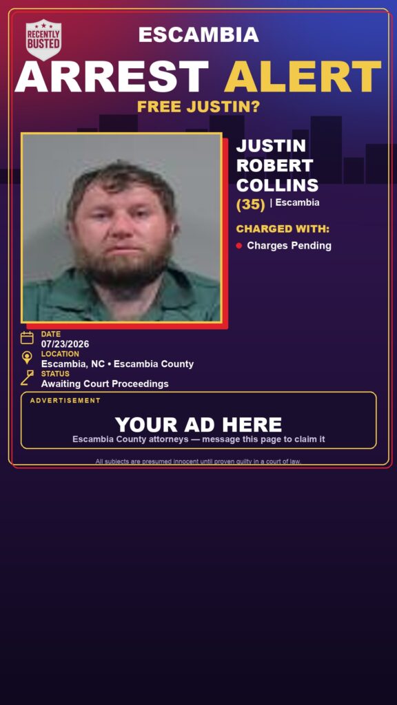Booking photo of Justin Robert Collins