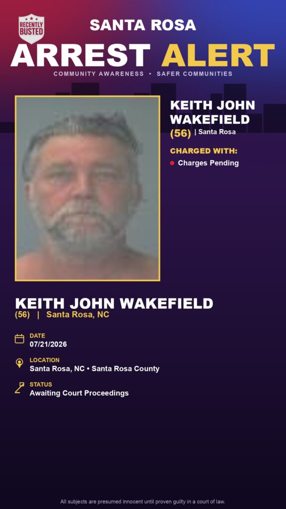 Booking photo of Keith John Wakefield
