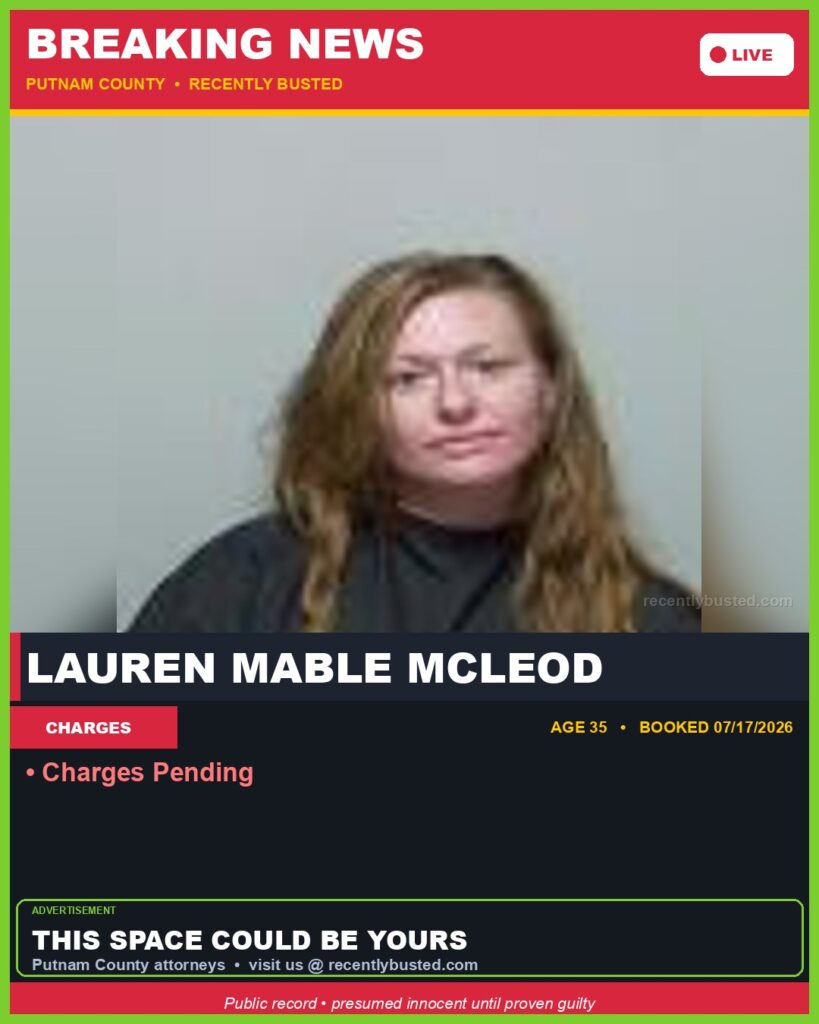 Booking photo of Lauren Mable Mcleod