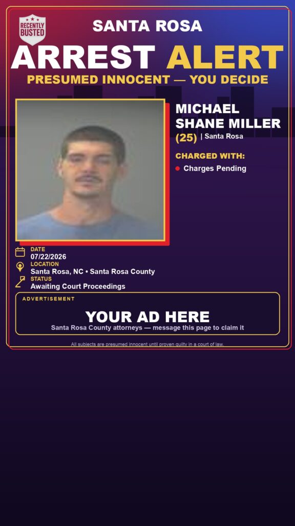 Booking photo of Michael Shane Miller