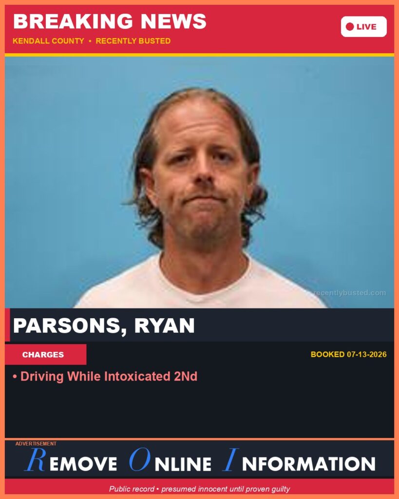 Booking photo of Parsons, Ryan