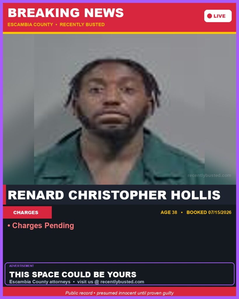 Booking photo of Renard Christopher Hollis