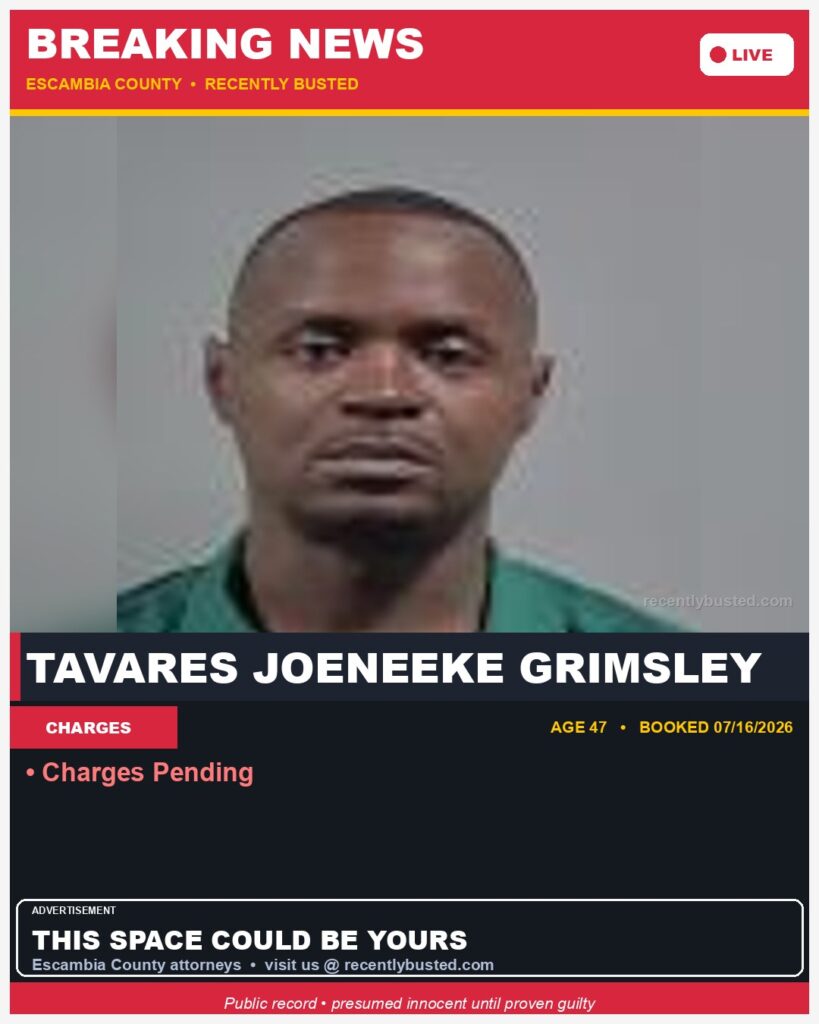 Booking photo of Tavares Joeneeke Grimsley
