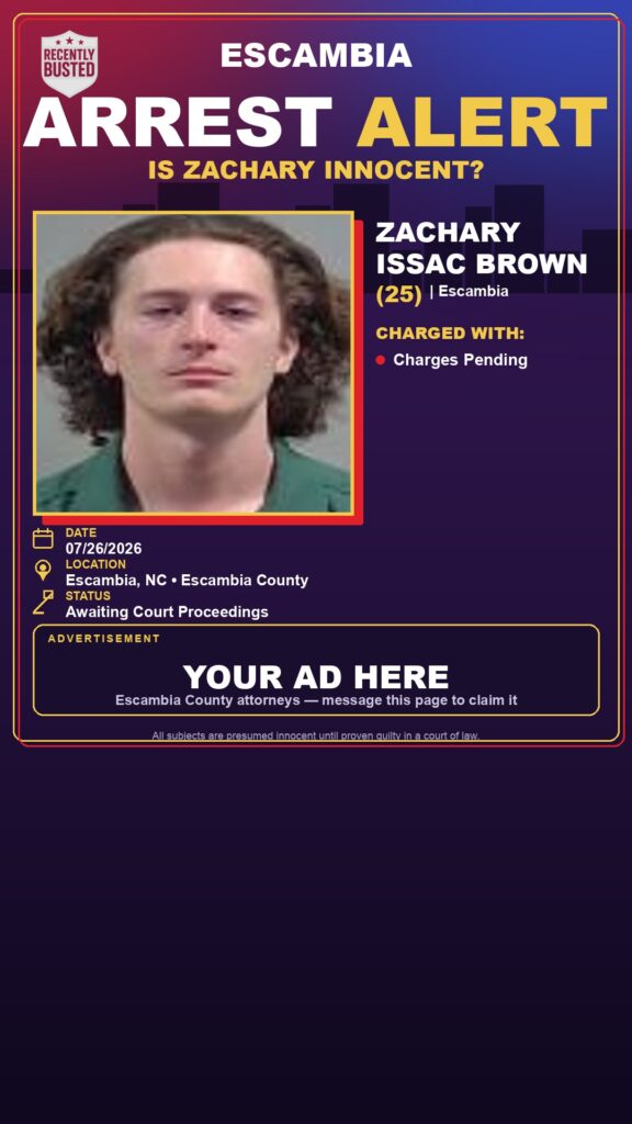 Booking photo of Zachary Issac Brown