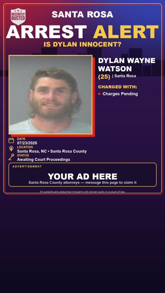 Booking photo of Dylan Wayne Watson