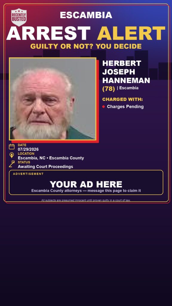 Arrest report - Herbert Joseph Hanneman