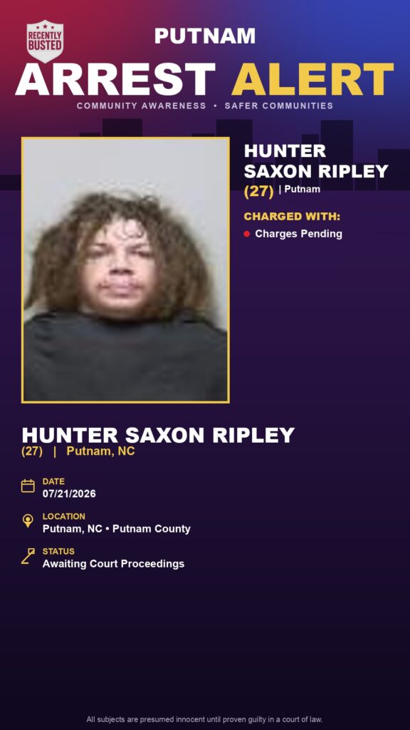 Booking photo of Hunter Saxon Ripley