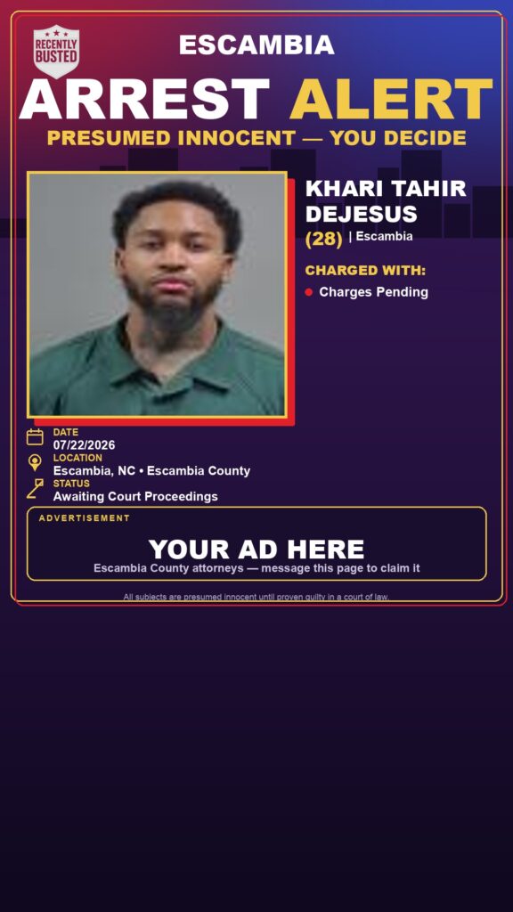 Booking photo of Khari Tahir Dejesus