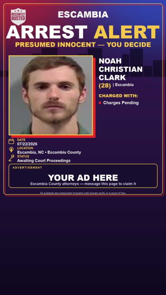 Booking photo of Noah Christian Clark