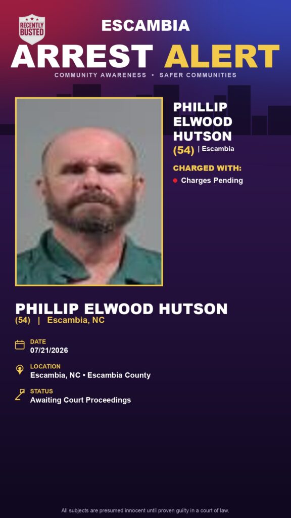Booking photo of Phillip Elwood Hutson