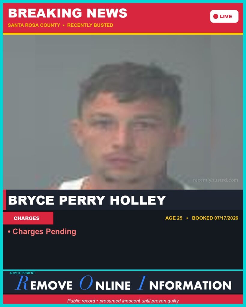 Booking photo of Bryce Perry Holley