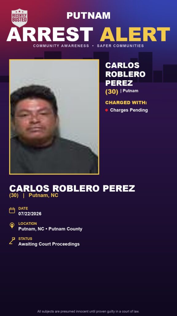 Booking photo of Carlos Roblero Perez