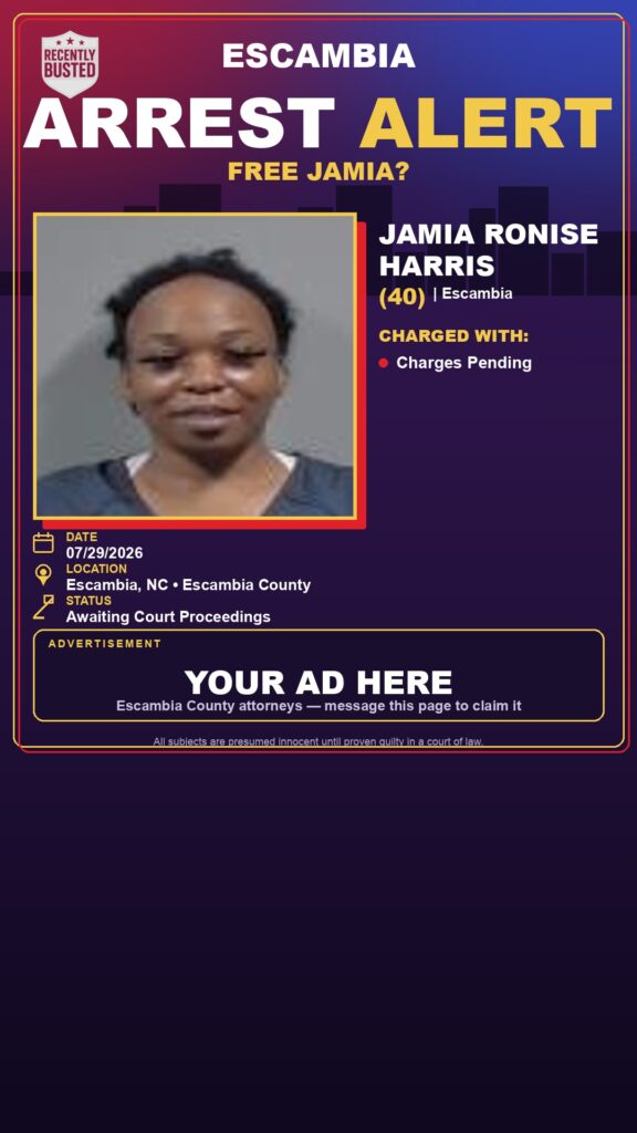 Arrest report - Jamia Ronise Harris